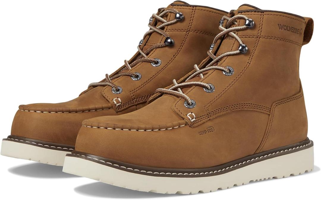Wolverine Men's Trade Wedge 6" Unlined Composite Toe Industrial Boot (13 X-Wide, Tan)