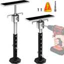 BuyGoe RV Slide Out Support Jacks with Flat Top Block, Adjustable from 16" to 36", Heavy Duty Quick Lift Stabilizer up to 5000 lbs Capacity,Set of 2 Trailer Stabilizers for Travel Camper RV