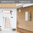 Paper Towel Holders,Paper Towels Rolls,Paper Bulk- Self-Adhesive Under Cabinet Wall Mount Countertop,Both Available in Adhesive and Screws,for Kitchen, Pantry, Sink, BathroomStainless Steel-Silver