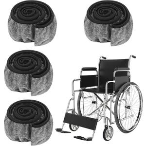 4 Pcs Wheelchair Wheel Covers for Wheels 24'' Wheelchair Tyre Tire Covers to Protect Floors Carpets