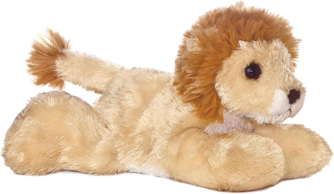 Aurora Adorable Mini Flopsie Lionel Stuffed Animal - Mini Companions Ready for Playful Adventures - for Kids All Ages, Toddlers, Adults, and Families - Brown 8 Inches