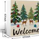 Christmas Decor Signs, Wooden Box Sign Decorative, Christmas Day Decor, Living Room Desktop Decors, Table Decor Art, Inspiring Gift for Friends or Family, 551.2inches (A26)