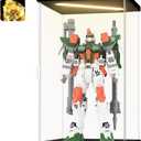 Acrylic Display Case for Collectibles Clear Acrylic Boxes for Display Action Figures Dolls Lighted Trophy Gundam Display Case Dustproof Storage Box(Black-Solid Yellow; 13.8*9.8*21.7 inch)