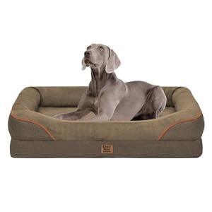 Washable Orthopedic Large Dog Bed - XL Large Dog Bed with Removable Bolsters Cover Foam Support Big Dogs Beds Non-Slip Bottom & Waterproof