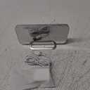 Slim LED Digital Alarm Clock, Mirror Surface for Makeup, with Diming, Large Display, Easy Setting, USB Ports, Modern Decor for Bedroom, Desk, Xmas, Birthday Gift for Women, Sister, Teen Girl, Silver