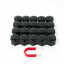 for Jeep Grand Cherokee and Grand Cherokee L Lug Nut Covers - 20 Glossy Black Wheel Nut Caps