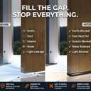 Exterior Door Sweep [2 Pack] 36 Inch Kerf Weather Stripping with Dual Air Tube Seal & Vinyl Fins | Under Door Bottom Seal Strip for Exterior Doors with Kerf Track | Quiet & Tight Fit