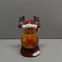 Christmas Snow Globe Reindeer Lighted Musical Glitter Globe Battery Operated or USB Powered with Timer Water Glittering Snowing Globe for Christmas Party Home Table Decorations Gifts (Reindeer)