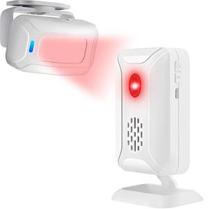 Cruxer Motion Sensor Doorbell for Business When Entering Door Sensor Motion Sensor Door Chime Indoor for Home Office, Sensor Alarm Prevention Fall Alert Devices for Elderly 1 Sensor 1 Receiver