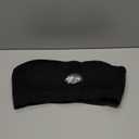 DEANGELMON Strapless Bras for Women Wireless Push Up Non-Slip Bandeau Bra Seamless Clear Straps TubeTop Padded Bralette (X-Large, Black (1pc))