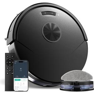 Robot Vacuum and Mop Combo, 8000Pa Strong Suction 2 in 1 Vacuum Robot with Mopping, with Schedule, Wi-Fi/App/Remote, Self-Charging, Slim, Ideal for Hard Floor, Pet Hair, Low-Pile Carpet