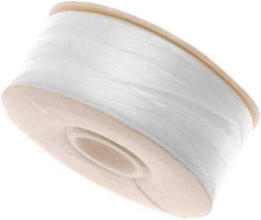 64-Yard NYMO Nylon Beading Thread Size D for Delica Beads, White