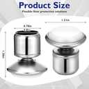 Chunful 16 Pcs 5/8'' Swivel Glides with Beveled Ferrule for Stacking Chair Nylon Steel Plate Base Replacement Swivel Chair Glide Adjustable Furniture Leveler Feet Nickel Plati