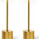 Cordless Table Lamp Set of 2, Gold 5000mAh Rechargeable Battery Operated Lamps, Wireless 3 Color Dimmable Touch Lamp Table Light for Restaurant Dining Patio Outdoor, Home Decor