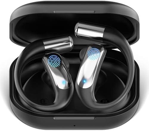 AI Language Translator Earbuds, 4-in-1 OWS Real Time 144 Languages and Accents Translation Earbuds, Audifonos Traductores Inglés Español Translation Device for Travel Business Learning, Black