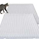 Nuanchu 12 Pieces Cat Deterrent Mat Cat Repellent Mat with Spikes Keep Dogs Off Counter Anti Pet for Outdoor Indoor Plants Garden Sofa Window(16 x 13 Inches,Clear)