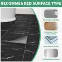 20-Pack Peel and Stick Floor Tiles Vinyl Floor 12 x 12 inch Self Adhesive Waterproof Flooring Planks DIY for Bathroom, Kitchen, Living Room, RV, Cover 20 Sq. Ft, Black Vein Marble