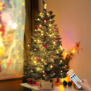 Pack Of 4 Christmas Lights Decorations 12 Modes & 3 Remote Control