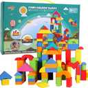 Soft Building Blocks for Toddlers 2-4, 94PCS Foam Stacking Blocks, Bath Toys for Kids, Preschool Learning STEM Toys & Gifts for Boys & Girls 18+ Months
