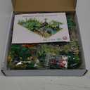 ZHX Rainforest Jungle Bridge Building Block Toys with 2pcs Baseplates(10x10 inches Each) Garden Bricks Accessories Bush Flowers Animals Coconut Trees for Classic Brick Block Toys