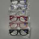 CCVOO 6 Pack Blue Light Blocking Reading Glasses, Anti Headache/Glare/Eye Strain Readers Computer Eyeglasses Women/Men (6 Pack Mix,2.00)