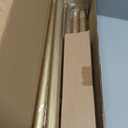 Gold Long Curtain Rods for Windows 72 to 144 Inch, Decorative Vintage Crystal 1'' Diameter Curtain Rod with Gold Foil Finials, Adjustable Heavy Duty Easy Install Drapery Pole Set for Farmhouse