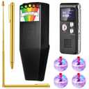 Dunzy 8 Pcs Ghost Hunting Equipment Kit Paranormal Entertainment Equipment Tester Includes 1 Emf Reader Meter Digital 1 Voice Recorder 2 Pcs Copper Dowsing Rod 4 LED Motion Activated Cat Ball for Home