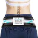 Kizu Relief Belt Sciatica Pain Relief Devices Lower Back Brace, and SI Joint Support  Adjustable Back Support Belt for Sciatic Pain Men & Women, Hip Compression Wrap (Regular, Plus) (Hip Size 30-47 Inches)