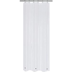 Mrs Awesome 32x72 Narrow Stall Shower Curtain Liner with 3 Magnets Clear PEVA 8G Thick & Heavy Duty, Waterproof, 32 x 72 inches, Clear
