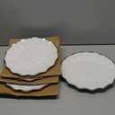 Regency Silver 11-Inch Porcelain Dinner Plates  Set of 4 Luxury Silver-Rimmed Dishes  Durable, Dishwasher-Safe Fine Tableware for Formal Dining, Holiday Gatherings & Everyday Kitchen Essentials