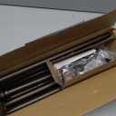 Modern Antique Brown Bronze Curtain Rods for Windows 48 to 84 Inches Adjustable Heavy Duty 1" Diameter Window Rod with Decorative Finials for Outdoor Farmhouse Bedroom Kitchen Living Room