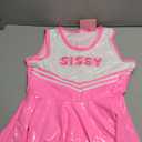Littleforbig Women Sleeveless Overall Cheer Sissy Bodycon Mini Dress Skirt Size XL