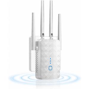 WiFi Extender Signal Booster for Home: Internet Repeater Range Covers Up to 9995 Sq.ft and 45+ Devices (White)