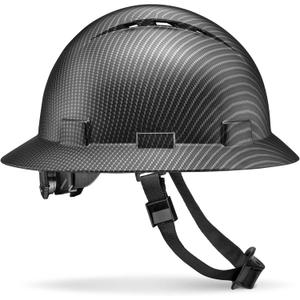 Acerpal Full Brim Hard Hat Vented, Class C, OSHA Construction Work Approved, Premium Carbon Fiber Design, Soft Padded 6 PT Adjustable Ratchet Suspension, Top Pad