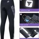 Women's Cycling Pants 3D Padded Compression Tight, Long Bike Bicycle Pants with Wide Waistband S