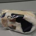 Boonble Fuzzy Cow Slippers for Women Men Adults, Fluffy Plush and Cozy Cotton House Slippers for Indoor Outdoor Bedroom, Warm Furry Cow Print Slipper for Winter Spring Fall, 40-41, Size: 7.5-8.5 Women/5.5-6.5 Men