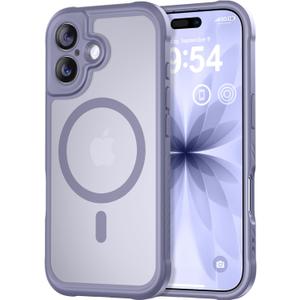 Thomo Magnetic for iPhone 17 Case, [Compatible with Magsafe] [Full Camera Protection] Translucent Matte Military Grade Shockproof with Anti-Fingerprint Phone Cover 2025, Lavender Grey