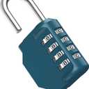 Puroma Combination Lock 4 Digit Waterproof Locker Locks Secure Outdoor Padlock for Gym Lockers, Toolboxes, Gates, Fences, Storage, Sports Locker, Cabinets (Basic Blue Peacock)