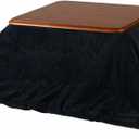 PaletteLife Kotatsu Comforter 79" x 79" (200x200cm), Reversible Herringbone Heated Table Blanket, Lightweight Brushed Polyester Futon Duvet, Cozy Japanese Floor Bedding, Scandinavian Style, Navy, Square