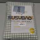 SUSYBAO Green Gingham Duvet Cover King Size 100% Washed Cotton Grid Duvet Cover Set 3 Pieces 1 Green Plaid Duvet Cover with Zipper Ties 2 Pillow Cases Luxury Green Gingham Grid Bedding Set Breathable