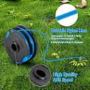 20115E-B 0.065" Dual Line Replacement String Trimmer Line Spool Compatible with Harbor Freight 20115E-B Bauer Corded 5.5 Amp 15 Inch String Trimmer, 27ft (4 Spool+1 Cap)
