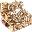 Adult 3D Wooden Spiral Walkway Marble Run Assembly Kit, DIY Mechanical Model Building Set, Educational STEM Puzzle Desktop Toy, Birthday Gift for Teens Aged 14 and up, All-new Upgraded Deluxe Edition