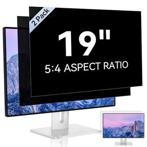 [2 Pack] 19 Inch Computer Privacy Screen for 5:4 Aspect Ratio Widescreen Monitor, Eye Protection Anti Glare Blue Light Computer Monitor Privacy Filter, Removable Anti-Scratch 19in Protector Film