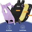 Pawaboo Pet Carrier Backpack, Adjustable Pet Front Cat Dog Carrier Backpack Travel Bag, Legs Out, Easy-Fit for Traveling Hiking Camping for Small Medium Dogs 5-8lbs, Medium Size, Purple