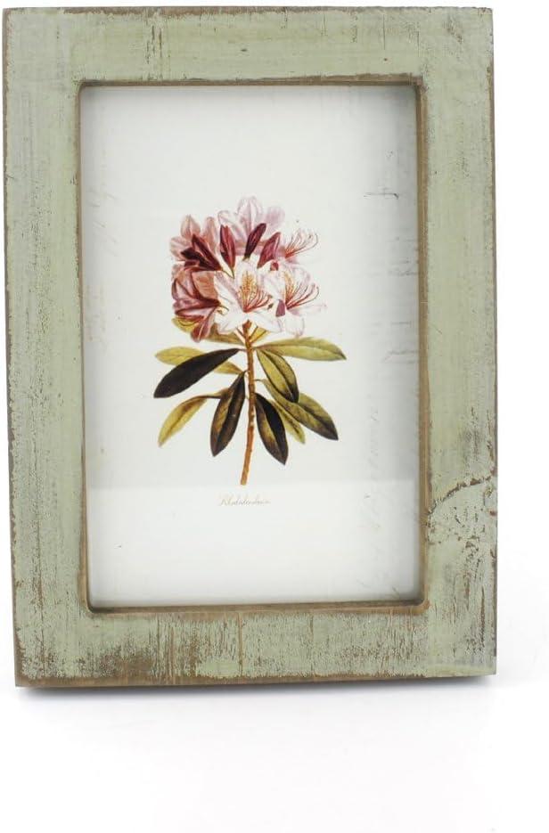 4x6 Inches Simple Rectangular Desktop Family Picture Photo Frame with Glass Front (Green)