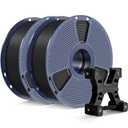 Official SUNLU PETG Filament 1.75mm, 2kg(4.4lbs) 3D Printer Filament Bundle, Strong Toughness, Better Layer Adhesion, Dimensional Accuracy +/- 0.02mm, Black+Black