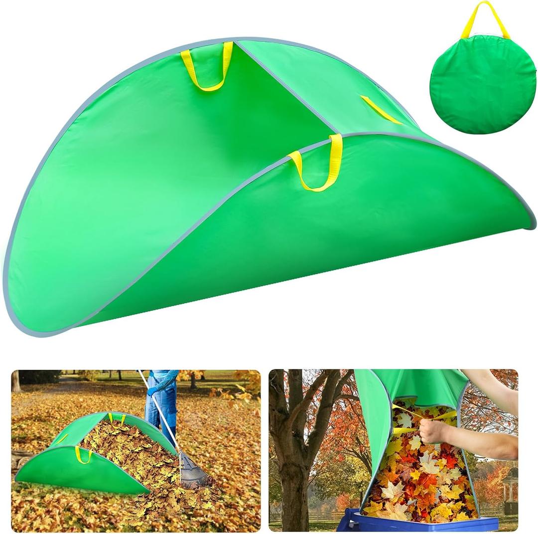 Tryly Leaf Collector, Foldable Leaf Bags, Portable Pop Up Lawn and Leaf Collector, Patent Number D1005635, Reusable Yard Garden Bags for Leaves Lawn Trash