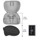 GEEKRIA Controller Travel Case Compatible with Nintendo Switch Pro, Hard Shell Carrying Bag, Protective Storage with Internal Mesh Pocket for Charging Cable (Dark Gray)