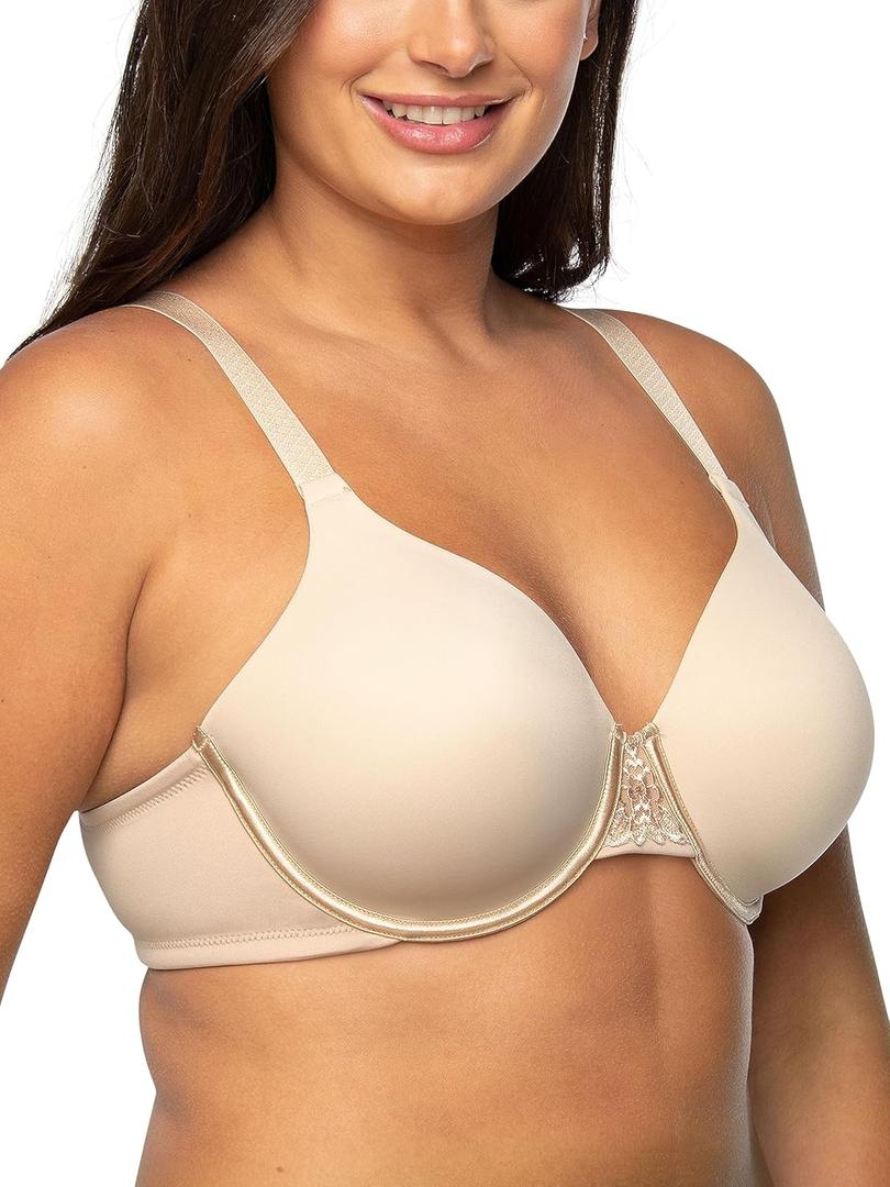 Vanity Fair Women's Full Figure Beauty Back Smoothing Bra, 4 Way Stretch Fabric, Lightly Lined Cups up to H (Underwire - Beige),
40B US