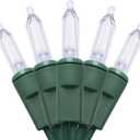 MULTI-SPARKING White LED Christmas Lights - 35 Count Cool White Christmas String Lights for Small Tree, Crafts, Holiday, Indoor/Outdoor Decorations, 11 Feet Green Wire, UL Certified, Connectable